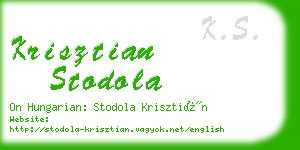 krisztian stodola business card